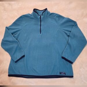 L.L.Bean Mens XL Fleece Quarter Zip Gorpcore Outdoor Hiking Pullover Sweater